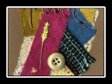Ephemera Greetings
Greeting Cards
Handwoven/Handdyed Fabrics, Handmade Paper, Twisted Copper Wire