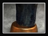 Glaze App S.  S. Matte Black (O) (SG146); Swiss Choc (B) (SG150) 2/3; Float Blue (C) (SG152) 1/4*; *More than � runs too low.
